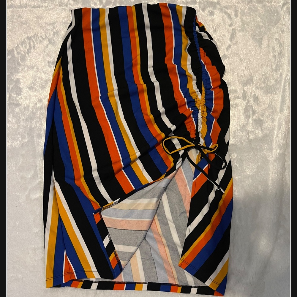 Multi color midi skirt